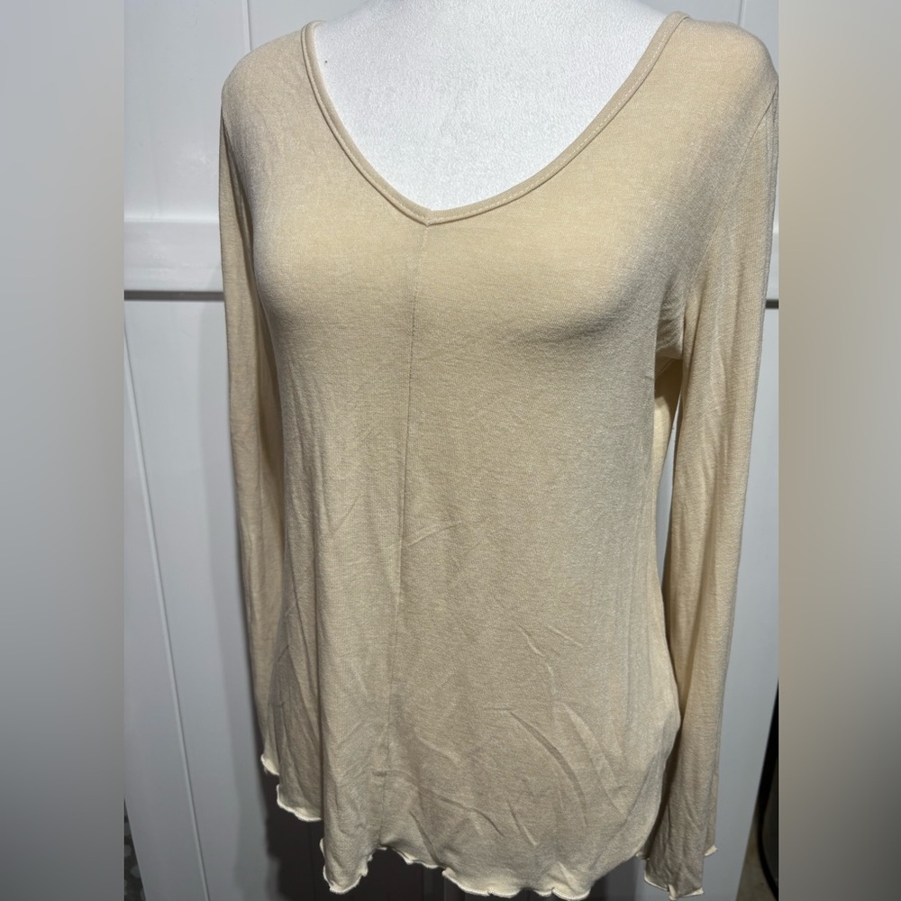 New POL cream colored long sleeve shirt